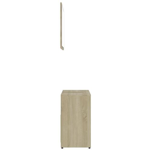 Møbelsæt til badeværelse konstrueret træ sonoma-eg