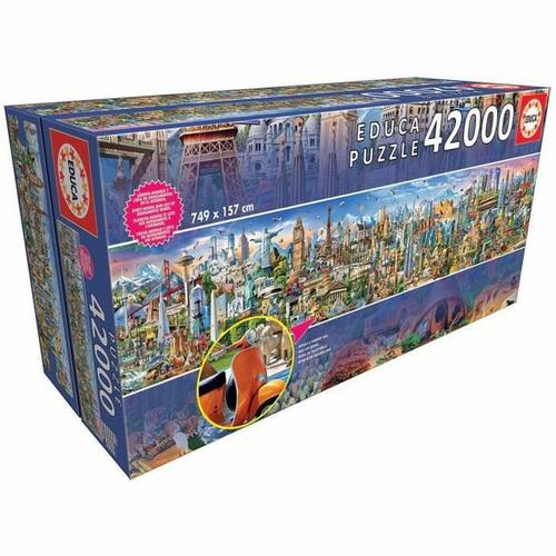 Puslespil Educa 17570 Around the World 42000 Dele 749 x 157 cm