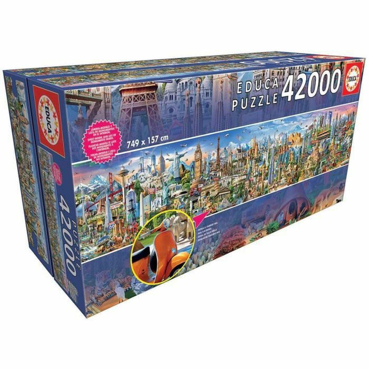 Puslespil Educa 17570 Around the World 42000 Dele 749 x 157 cm
