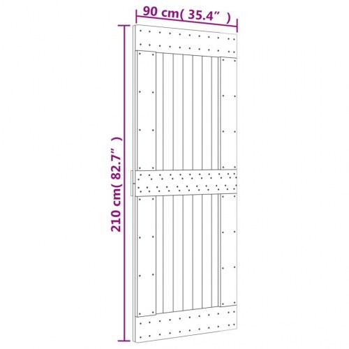 Dør NARVIK 90x210 cm massivt fyrretræ