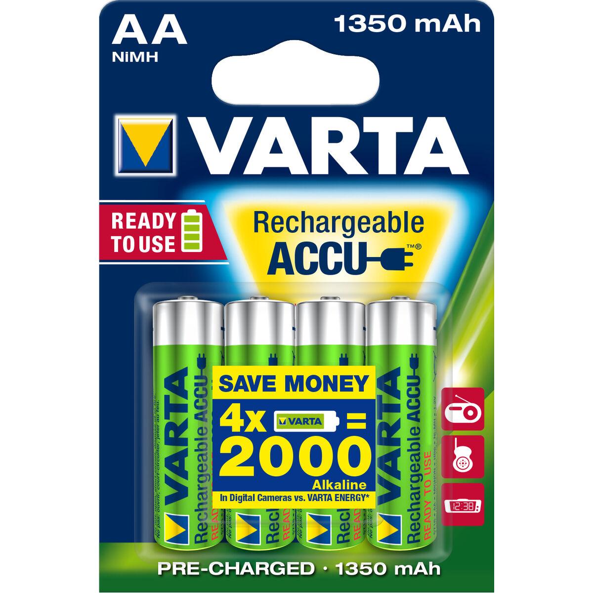 Se Varta Recharge Charge Accu Power Aa 1350mah 4 Pack - Batteri hos Boligcenter.dk