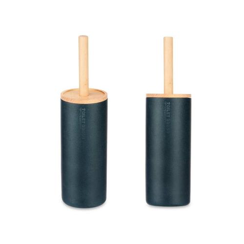 Toiletbørste Sort Træ Harpiks 10,2 x 38 x 10,2 cm (4 enheder)