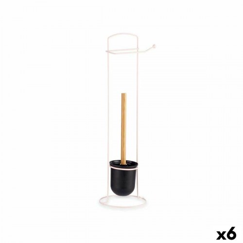 Berilo toiletpapirholder med toiletbørste - pink, 17 × 57 × 16,5 cm (6 stk.)