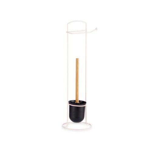 Berilo toiletpapirholder med toiletbørste - pink, 17 × 57 × 16,5 cm (6 stk.)