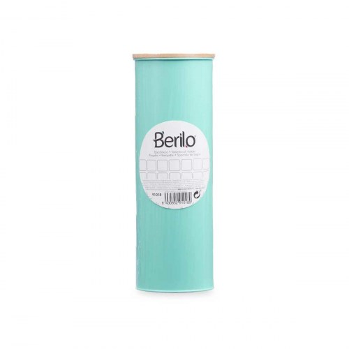 Toiletbørste Berilo - mint holder i metal med bambuslåg, plastikbørste 9,5 × 27 × 9,5 cm (6 stk.)