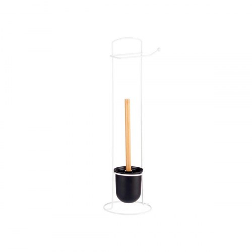 Berilo toiletpapirholder - hvid, med toiletbørste, 17 × 57 × 16,5 cm (pakke med 6)