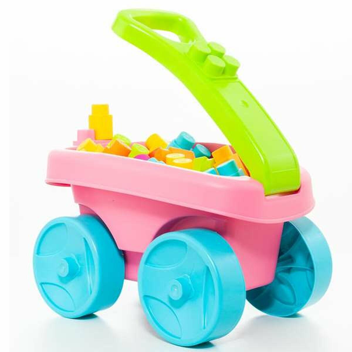 Byggeblokke Moltó 20 Dele Sporvogn Pink