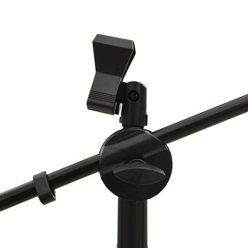 Mikrofonstativ med trefod dobbelt klemmeholder