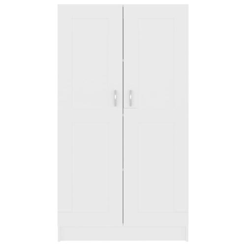 Bogskab 82,5x30,5x150 cm spånplade hvid