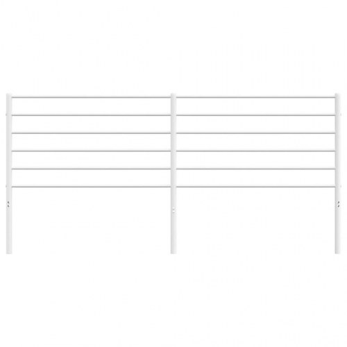 Sengegavl 200 cm metal hvid