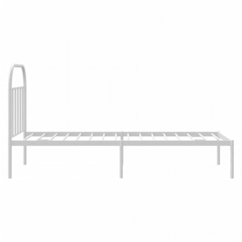 Sengeramme med sengegavl 90 x 200 cm - hvid
