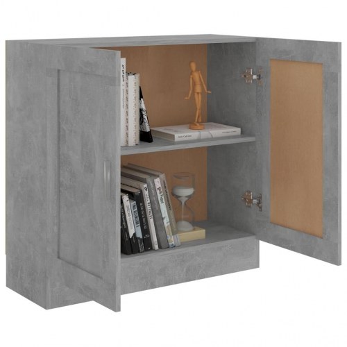Bogskab i betongrå - 82,5×30,5×80 cm med 2 låger