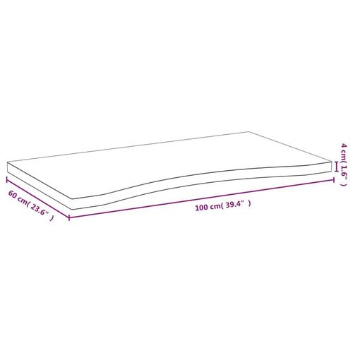 Bordplade til skrivebord 100x60x4 cm bambus