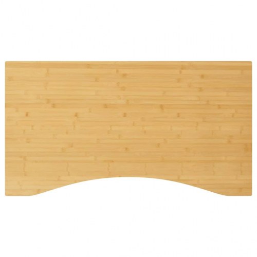 Bordplade til skrivebord 110×60×4 cm - bambus, buet kant