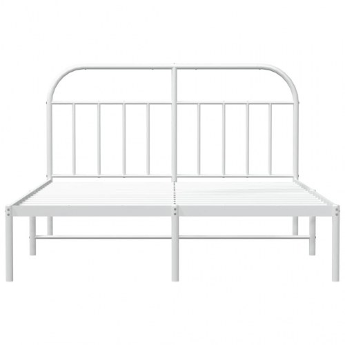 Sengeramme med sengegavl 140 x 190 cm - hvid