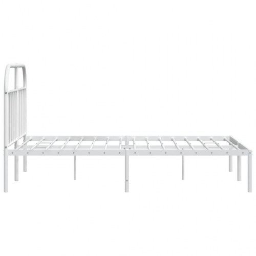 Sengeramme med sengegavl 140 x 190 cm - hvid