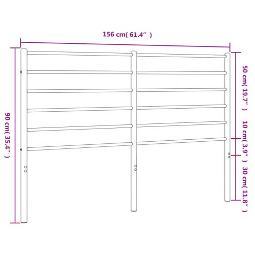 Udskiftningsgavl i metal 150 cm - hvid
