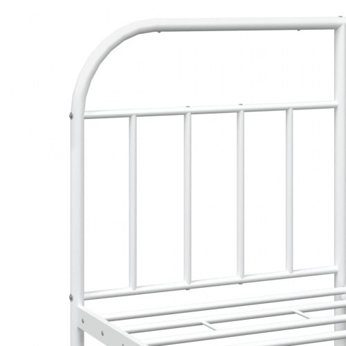 Sengeramme med sengegavl 160×200 cm - metal, hvid