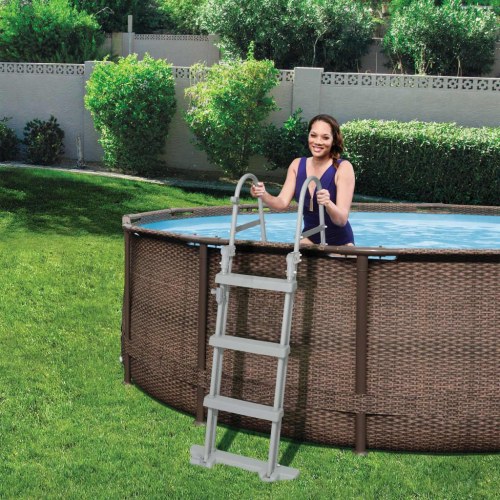 Poolstige med 4 trin til fritstående pool - Bestway Flowclear 122 cm (58331)