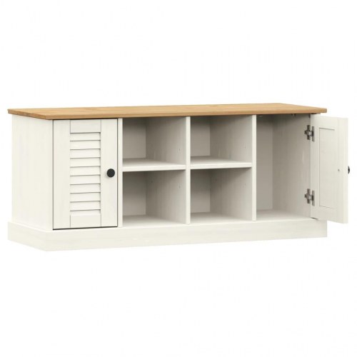 Skobænk VIGO 106×35×45 cm i massivt fyrretræ - hvid