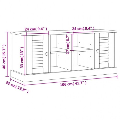 Skobænk VIGO 106×35×45 cm i massivt fyrretræ - hvid