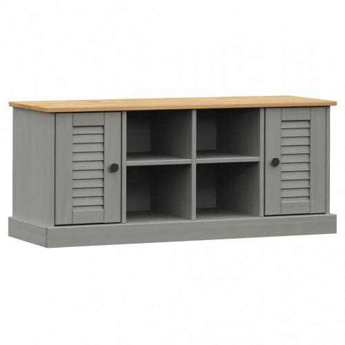 Skobænk VIGO 106×35×45 cm - massivt fyrretræ, grå