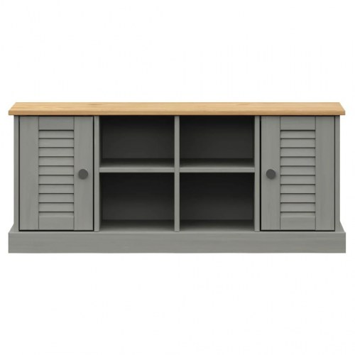 Skobænk VIGO 106×35×45 cm - massivt fyrretræ, grå
