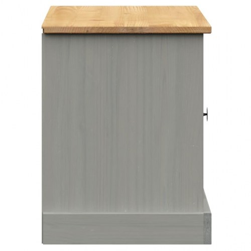 Skobænk VIGO 106×35×45 cm - massivt fyrretræ, grå