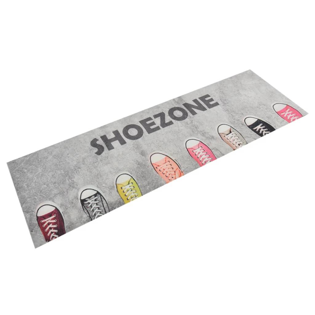 Køkkentæppe 60x180 cm med Shoezone-design i vaskbart fløjl