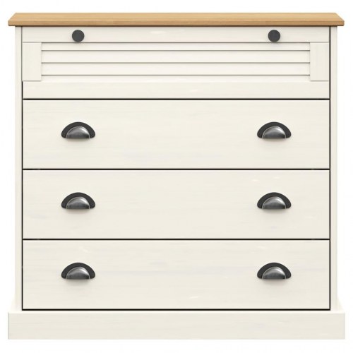 Skænk VIGO 80x40x176 cm massivt fyrretræ hvid