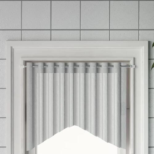 Gardinstænger 2 stk. 40-60 cm aluminium hvid og sølvfarvet
