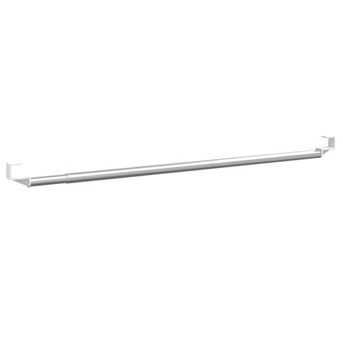 Gardinstænger 2 stk. 40-60 cm aluminium hvid og sølvfarvet