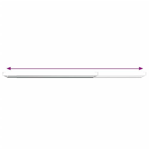 Gardinstænger 2 stk. 40-60 cm aluminium hvid og sølvfarvet
