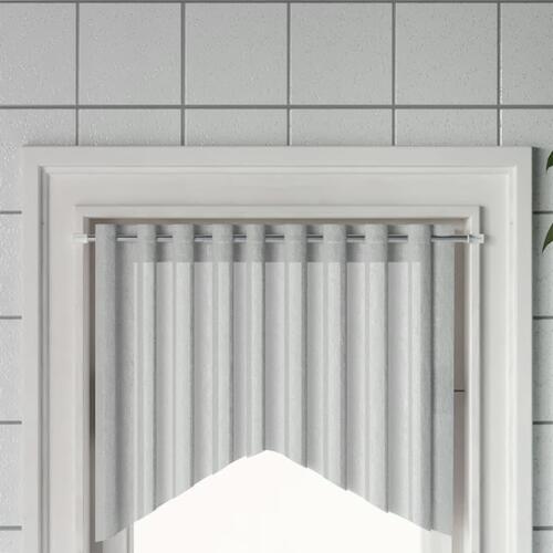 Gardinstænger 2 stk. 60-105 cm aluminium hvid og sølvfarvet