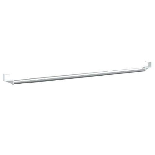 Gardinstænger 2 stk. 60-105 cm aluminium hvid og sølvfarvet