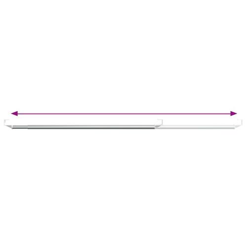 Gardinstænger 2 stk. 60-105 cm aluminium hvid og sølvfarvet