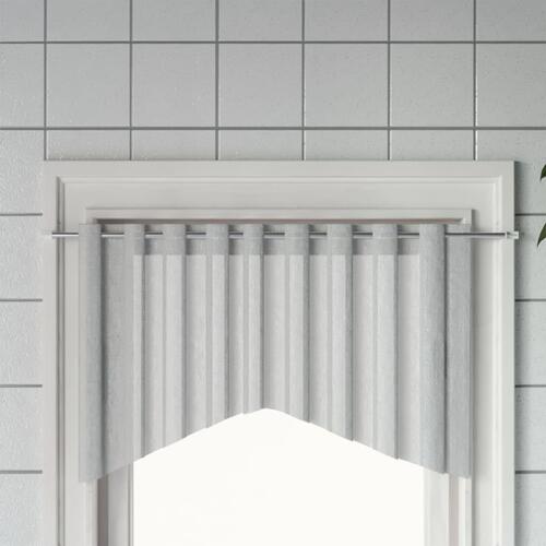 Gardinstænger 2 stk. 90-130 cm aluminium hvid og sølvfarvet