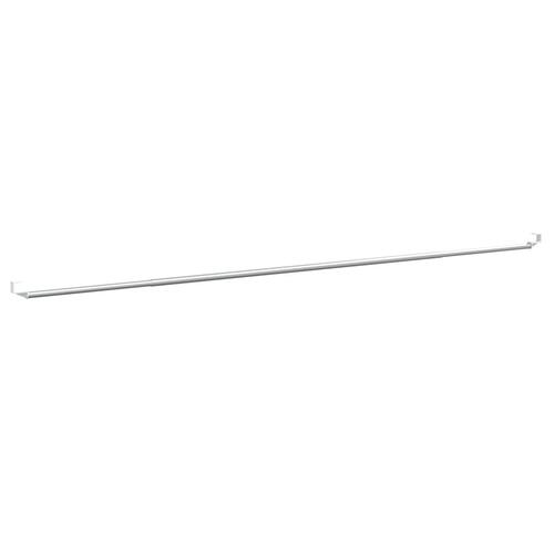 Gardinstænger 2 stk. 90-130 cm aluminium hvid og sølvfarvet