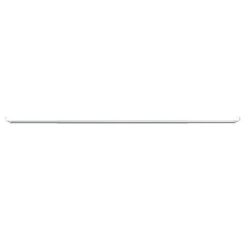 Gardinstænger 2 stk. 90-130 cm aluminium hvid og sølvfarvet