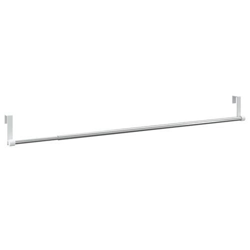 Gardinstænger 2 stk. 60-105 cm aluminium hvid og sølvfarvet