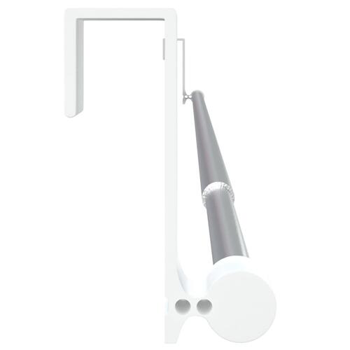 Gardinstænger 2 stk. 60-105 cm aluminium hvid og sølvfarvet