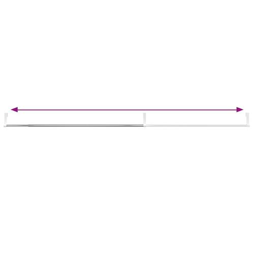 Gardinstænger 2 stk. 60-105 cm aluminium hvid og sølvfarvet