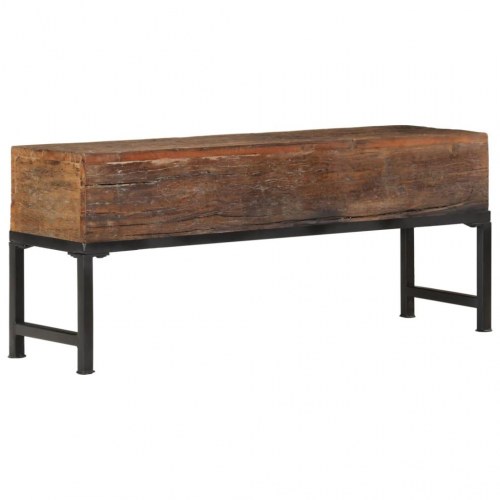 Bænk 110 cm massivt genbrugstræ