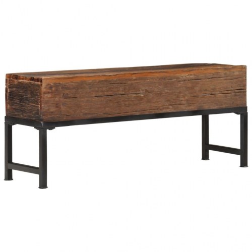 Bænk 110 cm massivt genbrugstræ