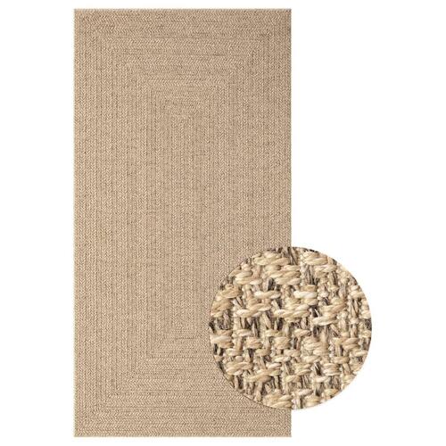 Gulvtæppe ZIZUR 80x150 cm jute-look indendørs og udendørs