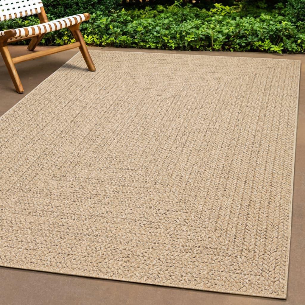 Gulvtæppe ZIZUR 140x200 cm jute-look indendørs og udendørs