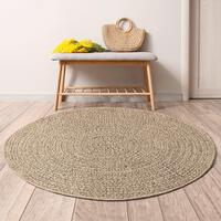 Gulvtæppe 160 cm jute-look indendørs og udendørs