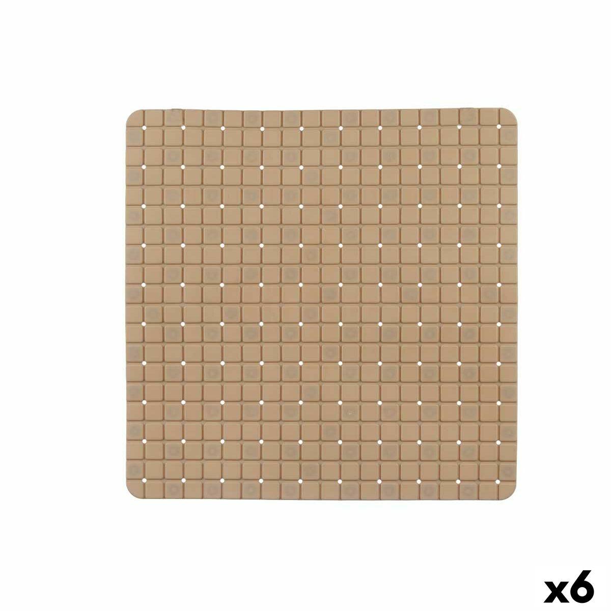 Skridsikker bademåtte - Berilo - beige PVC, 50,3 × 50,3 cm (6 stk.)