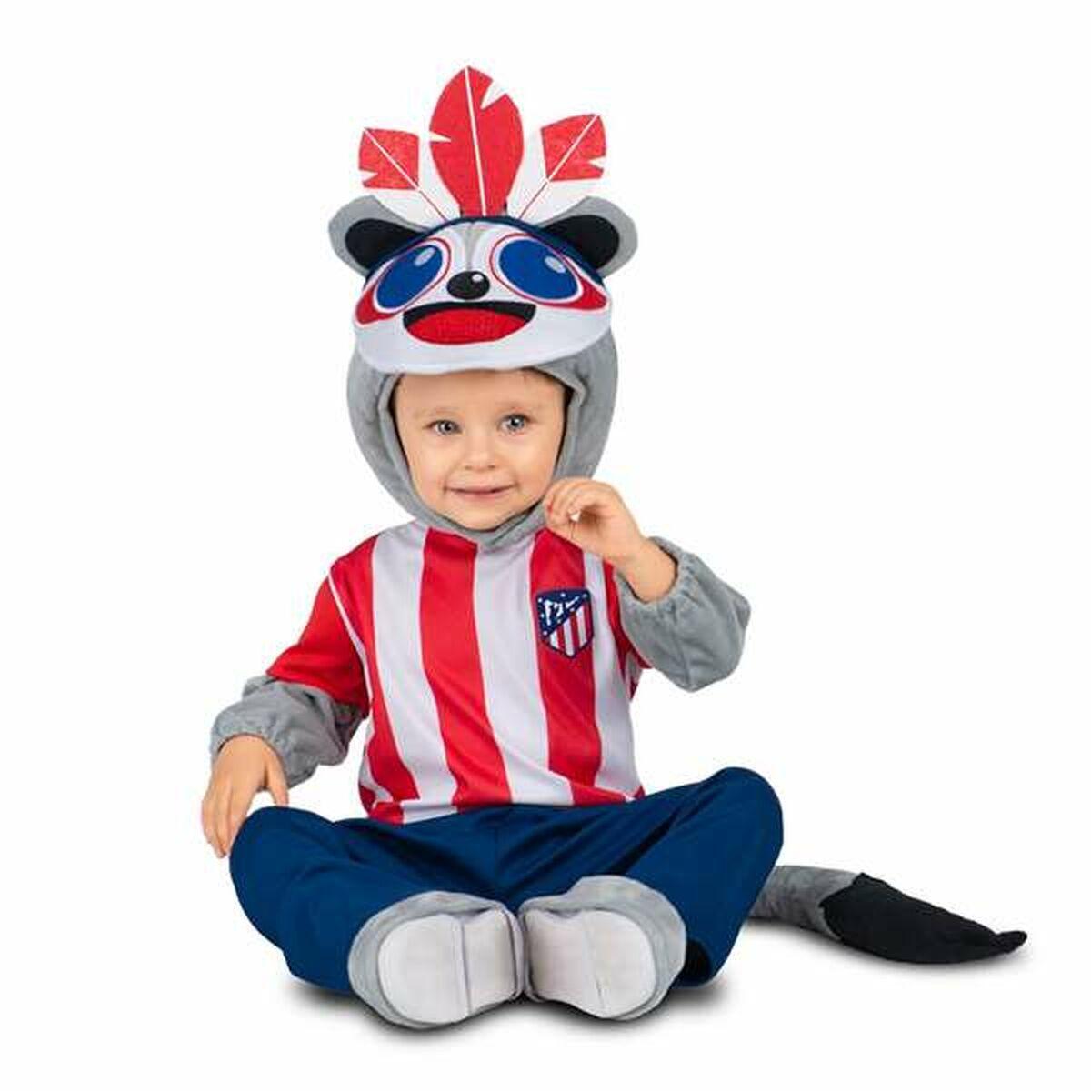Atlético Madrid babykostume - Rød Amerikansk Indisk, 5 dele (12-24 mdr.)