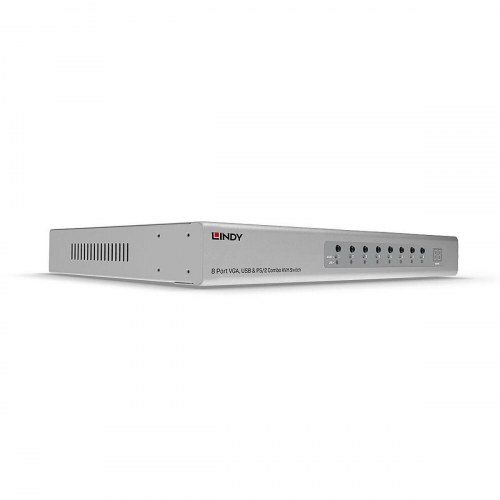 LINDY 39526 KVM-switch, 8-port VGA/USB/PS/2, 1U rack